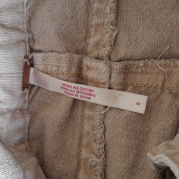 FREE PEOPLE sweet talk chino pants in croissant Khaki tan Size 6 - Picture 4 of 8